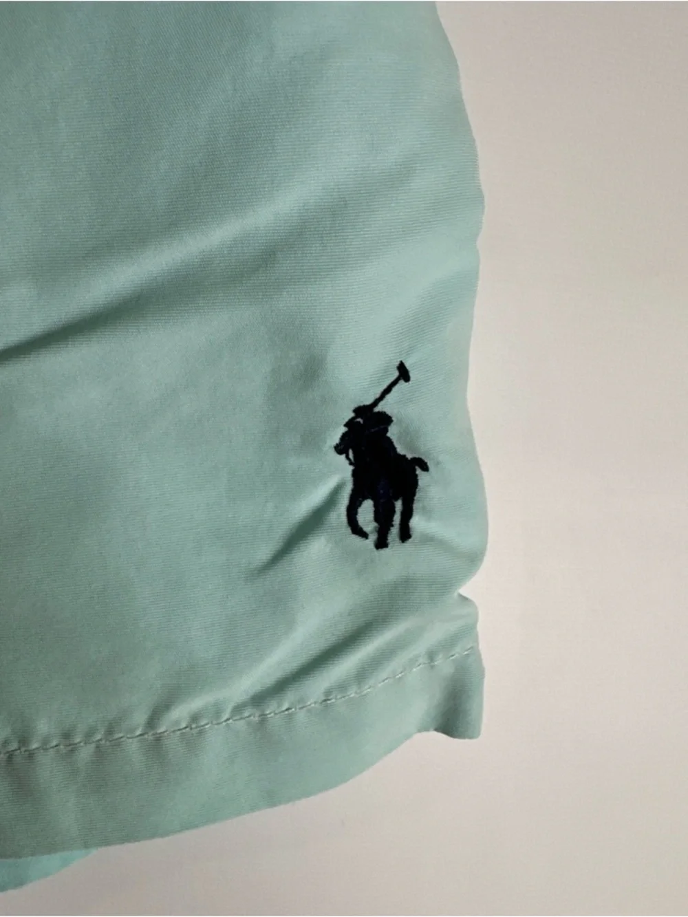 Ralph Lauren Polo Light Aqua Swim Trunks with Side Pocket